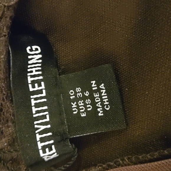 Dark Chocolate Lace Boning Detail Strappy Flared Jumpsuit - Picture 6 of 7